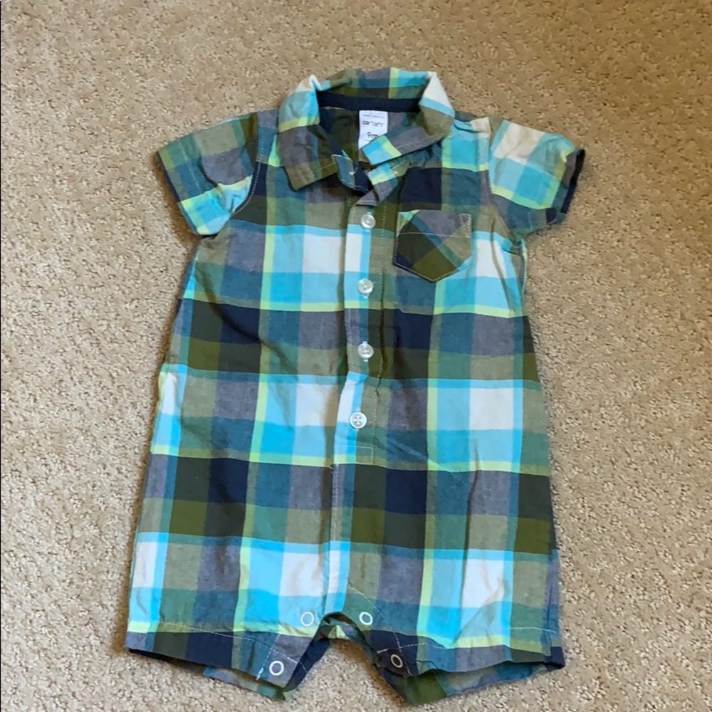 Carter’s Plaid collared onesie